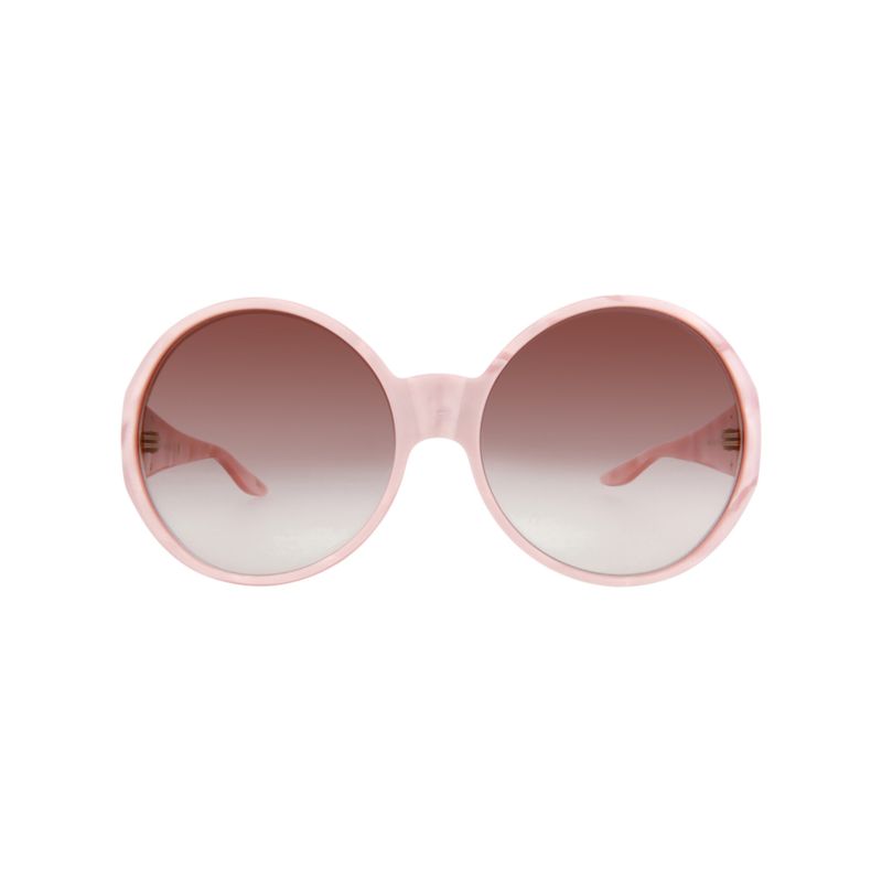 Gucci Round-Frame Acetate Sunglasses Pink Womens
